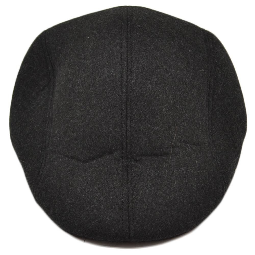 Malu Shoes Berretto Coppola Piatta Strillone Uomo Invernale Tessuto Foderato Nero Berretto Regolabile