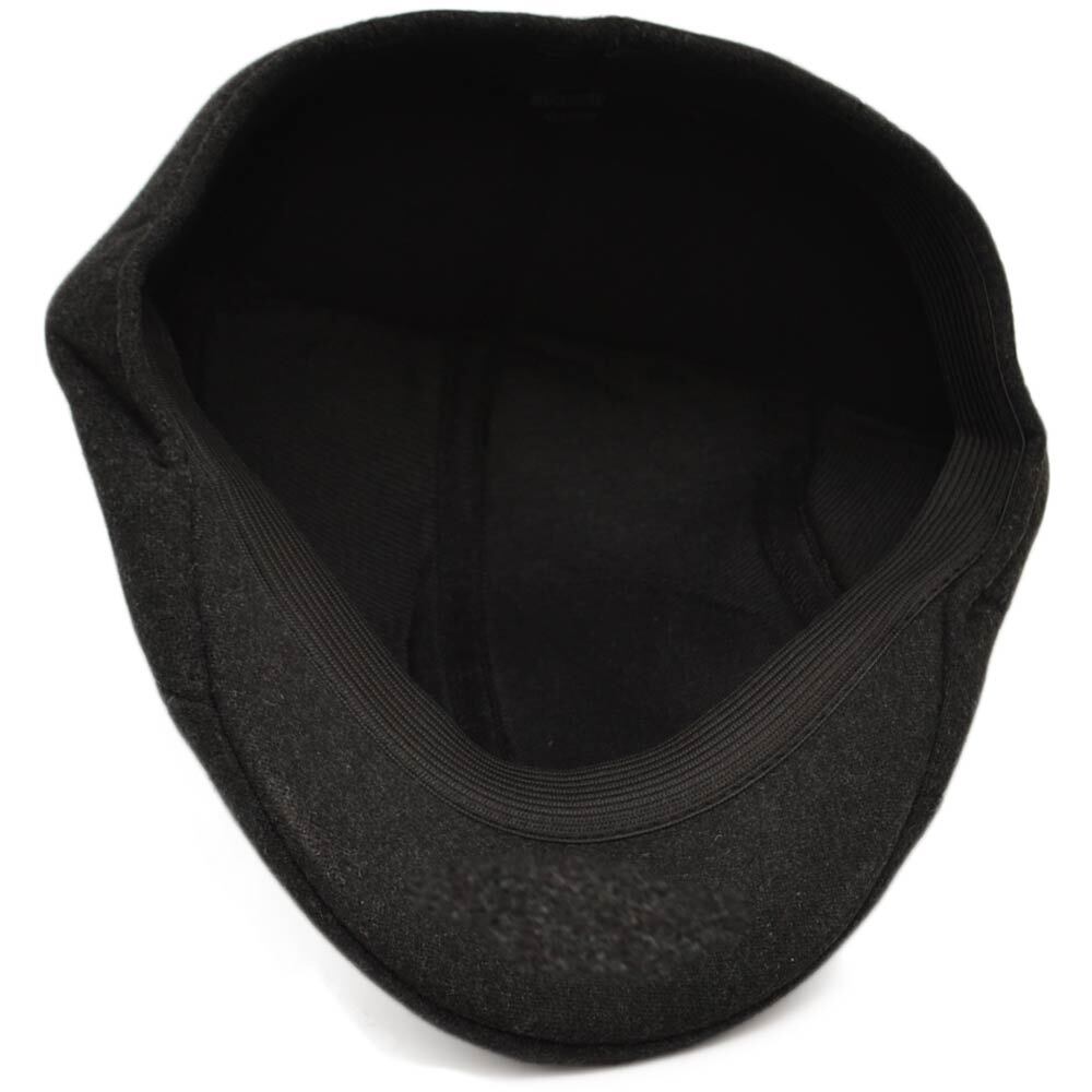 Malu Shoes Berretto Coppola Piatta Strillone Uomo Invernale Tessuto Foderato Nero Berretto Regolabile