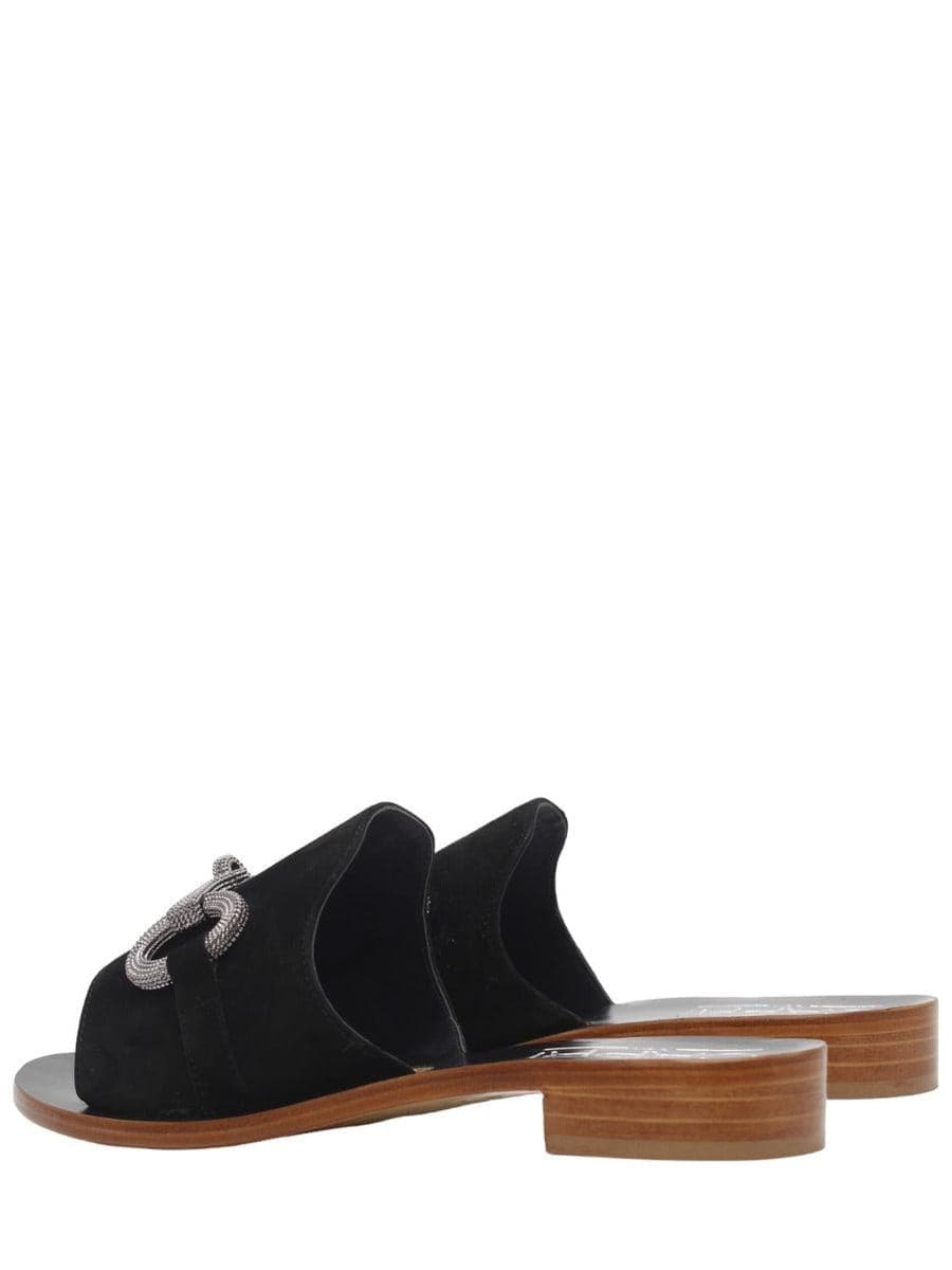 Capri Vittorio Citro Ciabatte con applicazione catena