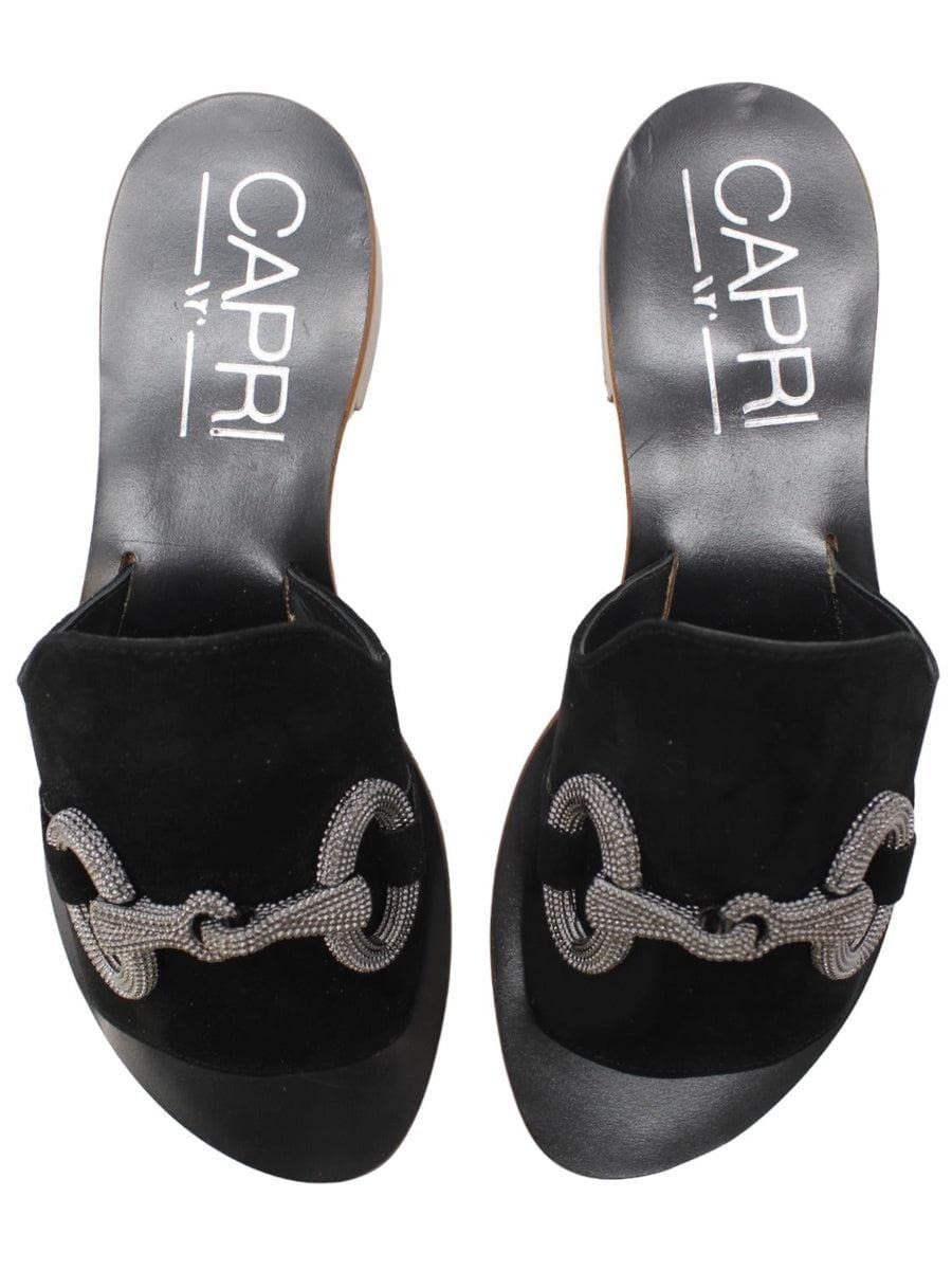 Capri Vittorio Citro Ciabatte con applicazione catena