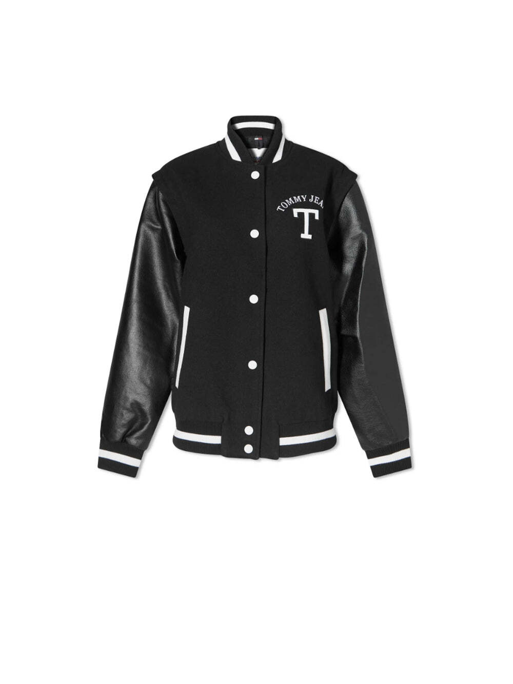 Tommy Hilfiger Tjw Zip Off Sleeve Letterman Black Giubbotti Woman AI23 promo