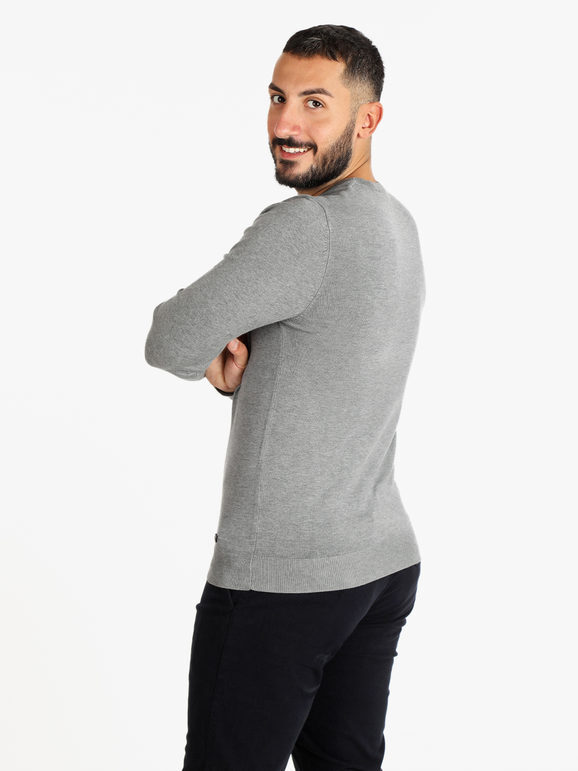Baci & Abbracci Pullover Girocollo Da Uomo Grigio Taglia 3xl