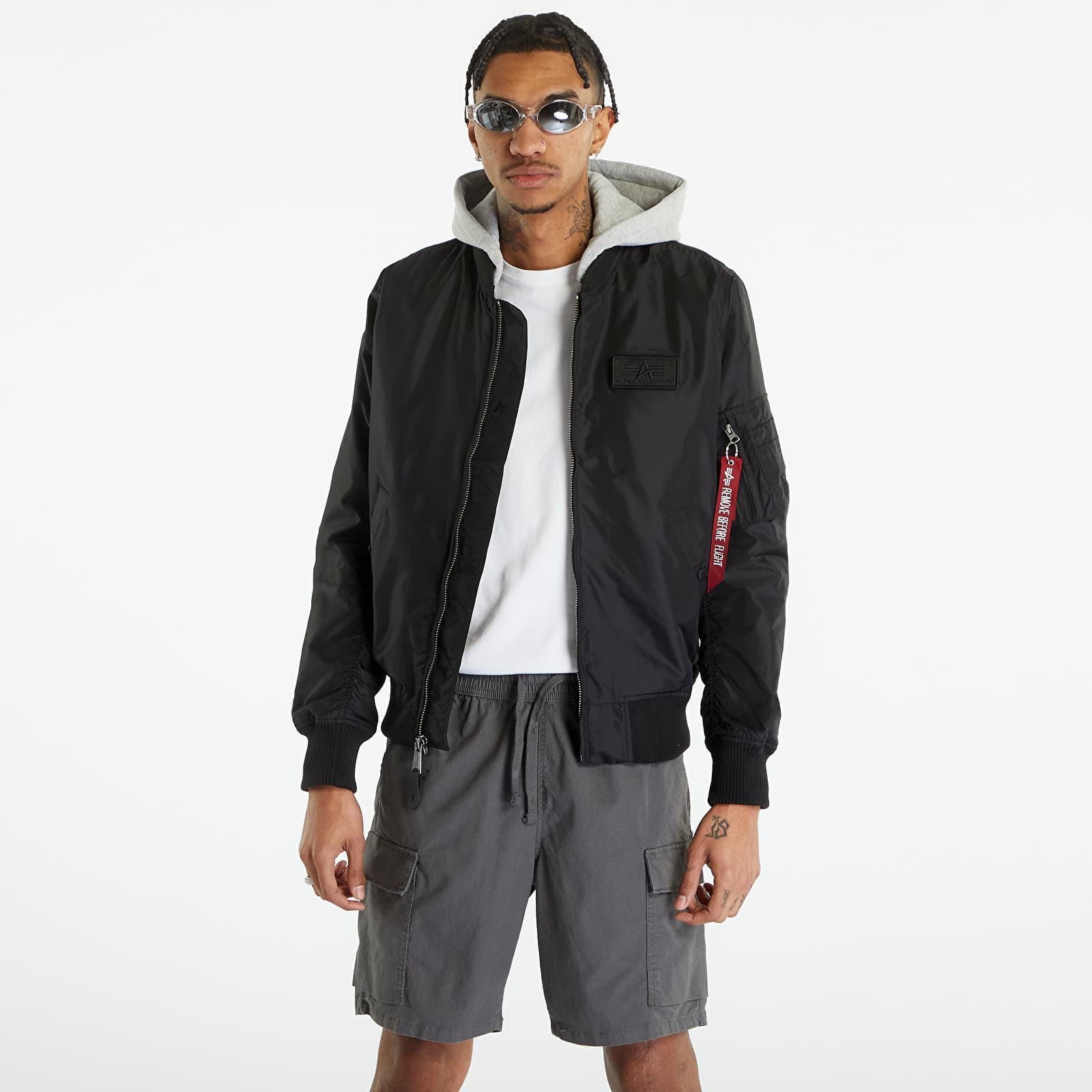 Giacca Alpha Industries MA-1 TT Hood Black S