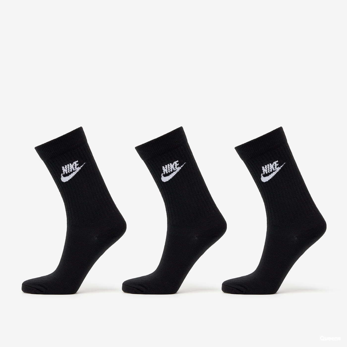 Nike NSW Everyday Essential Crew Socks 3-Pack Black/ White M