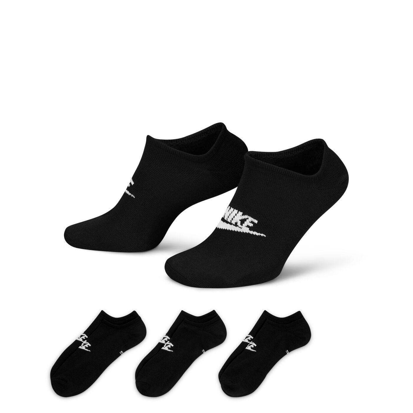 Nike Sportswear No-Show Socks 3-Pack Black/ White L