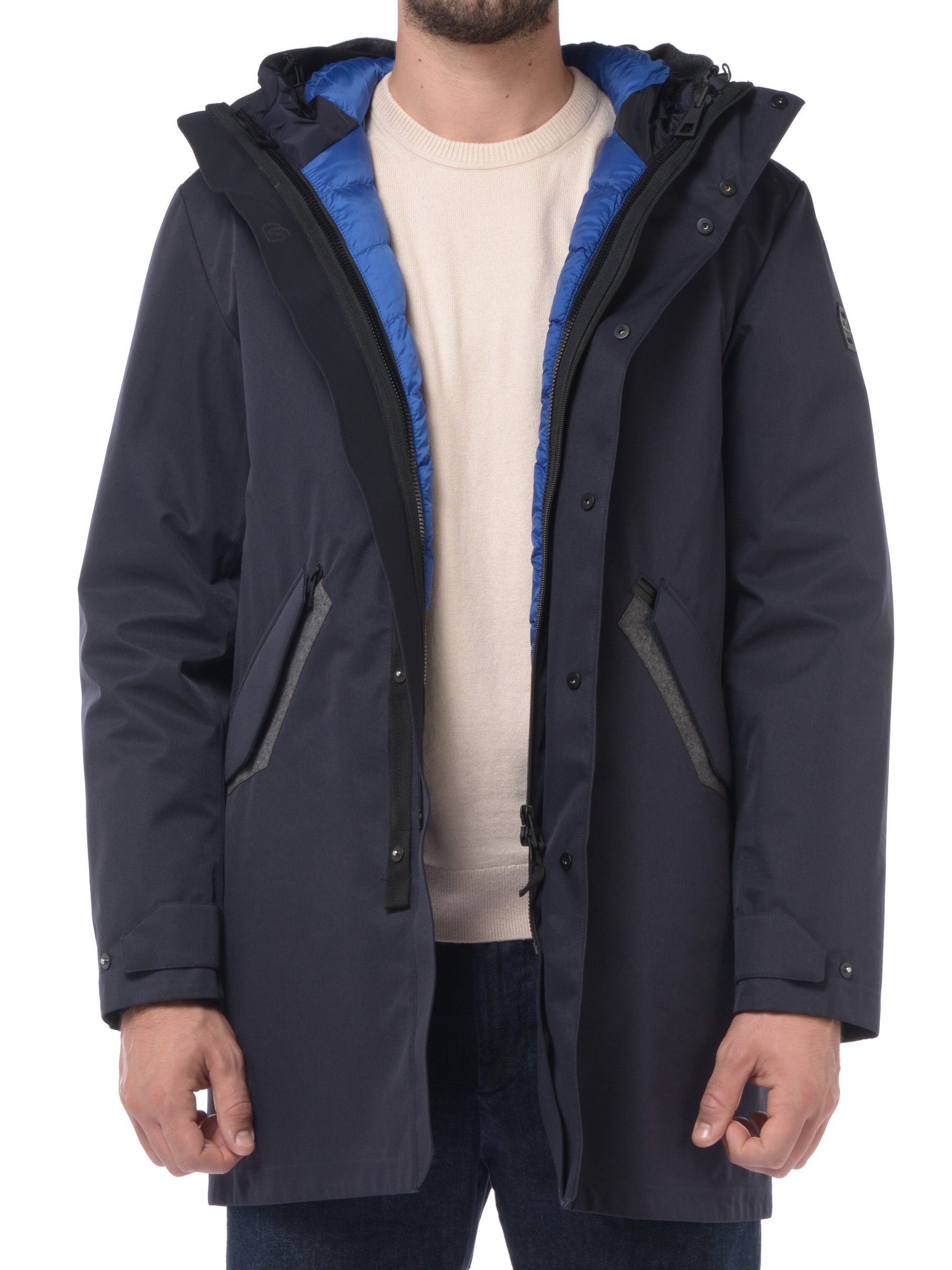 giaccone da uomo Piquadro parka con interno staccabile