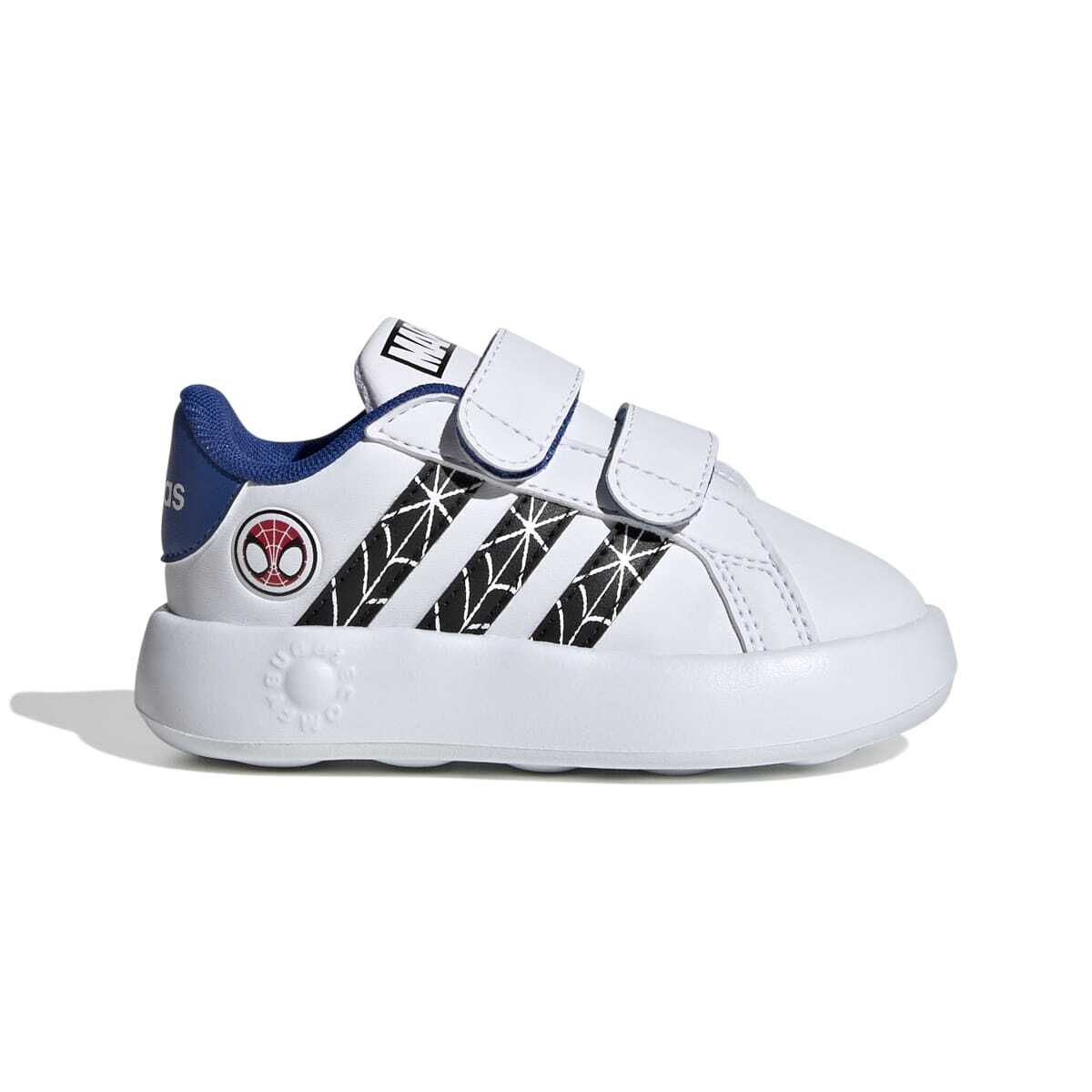 Sneakers primi passi bianche da bambino con stampa Spiderman adidas Grand Court CF I