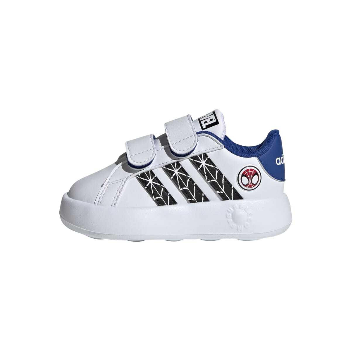 Sneakers primi passi bianche da bambino con stampa Spiderman adidas Grand Court CF I