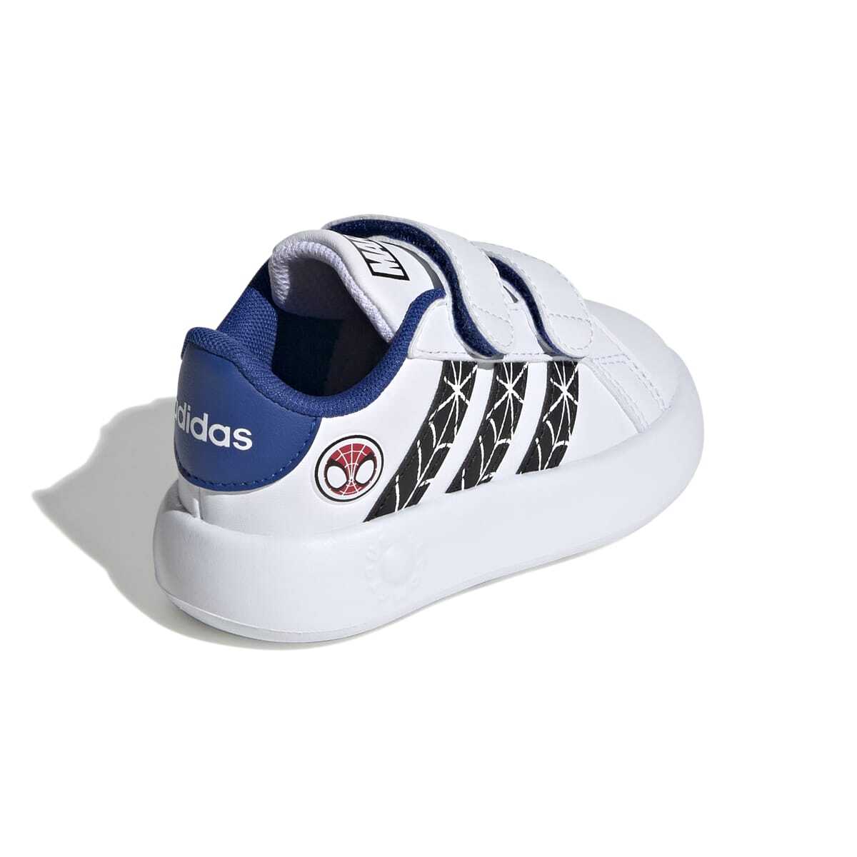 Sneakers primi passi bianche da bambino con stampa Spiderman adidas Grand Court CF I