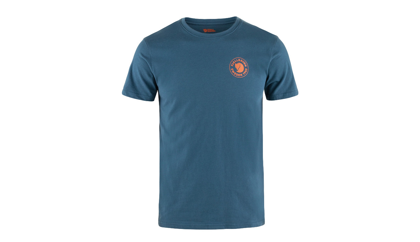 Fjällräven Logo T-Shirt M Uomini - Magliette Fjällräven - Blu - F87313-534-S