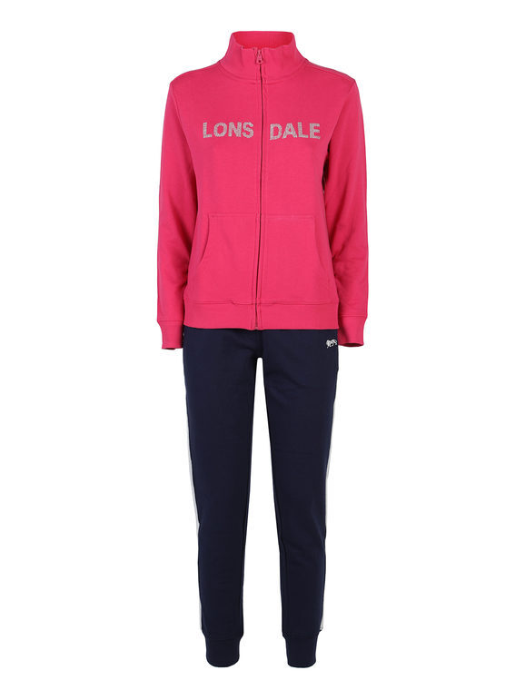 Tuta Sportiva Donna Lonsdale Con Cappuccio E Zip - Nuova Con Etichette, Cotone