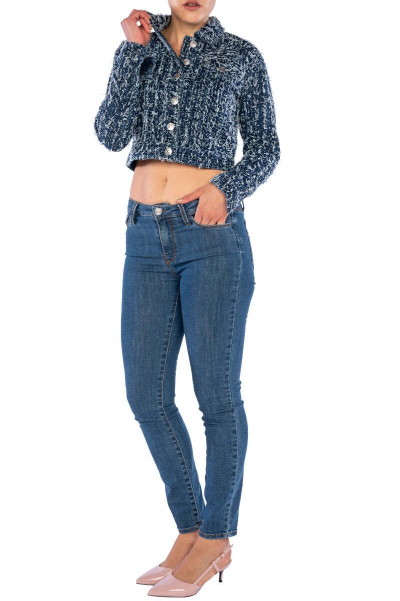 MY TWIN TWINSET Giacca in Jeans con Boucl? - XS