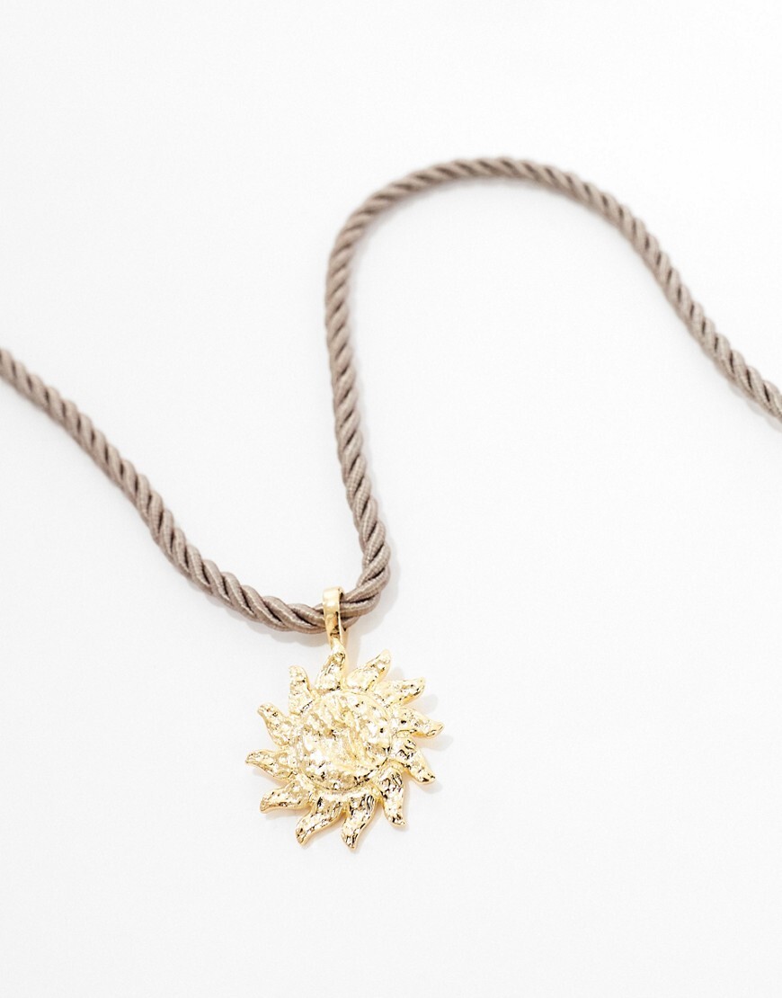 Collana A Catena Con Corda Hip-Hop Placcata In Oro 14k Da