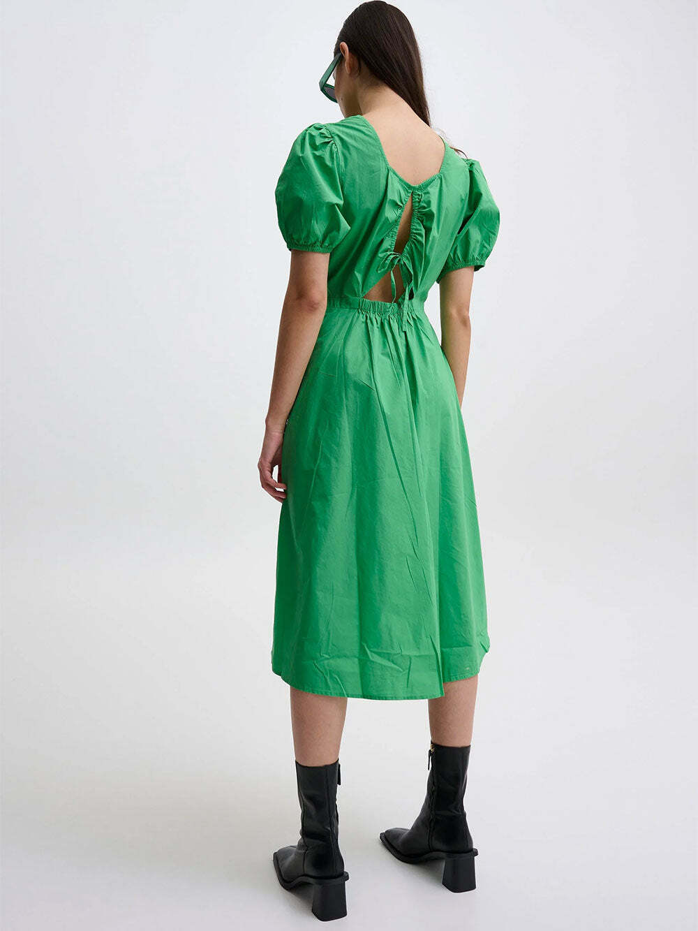 JiAmy Abito Vintage Per Bambina Con Maniche A Sbuffo - Vestito Lungo A Vita Alta, Stampa Floreale, Leggero, 2-8 Anni