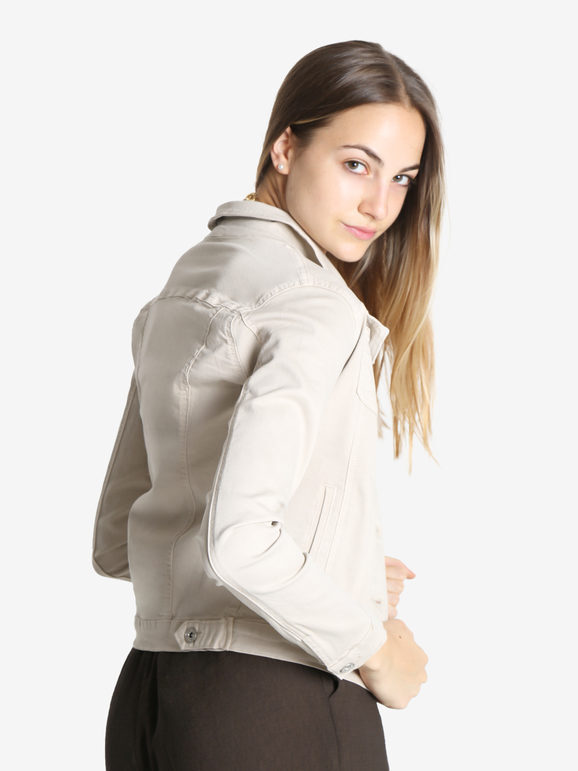 Solada Giacca In Jeans Donna Beige Taglia L
