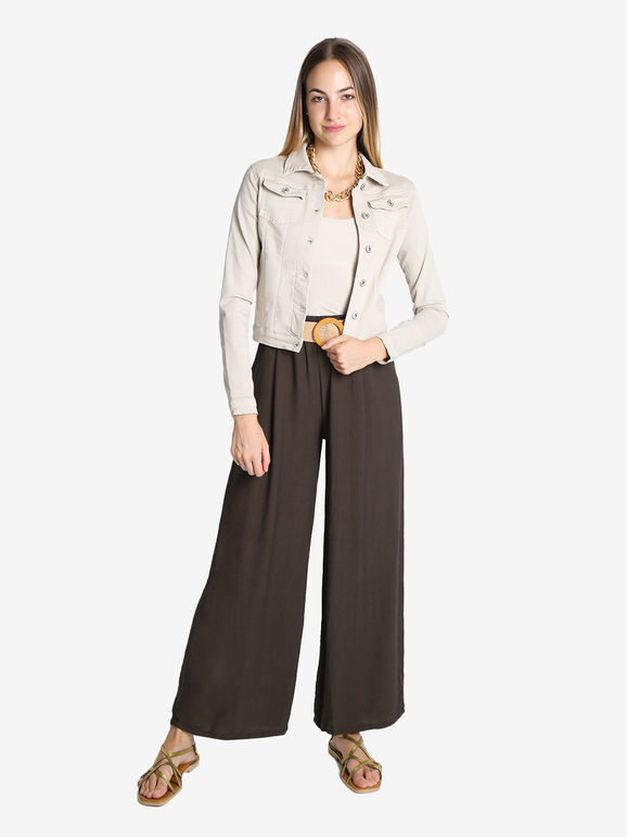 Solada Giacca In Jeans Donna Beige Taglia L