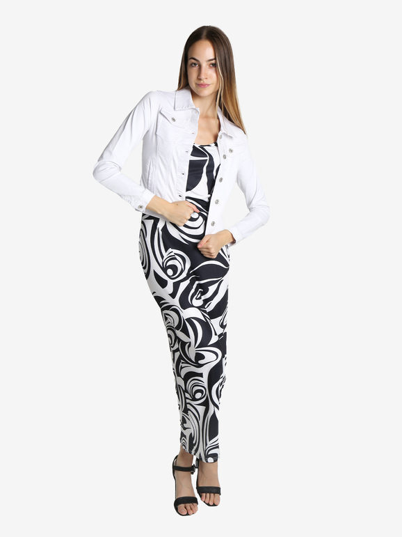 Solada Giacca In Jeans Donna Bianco Taglia L