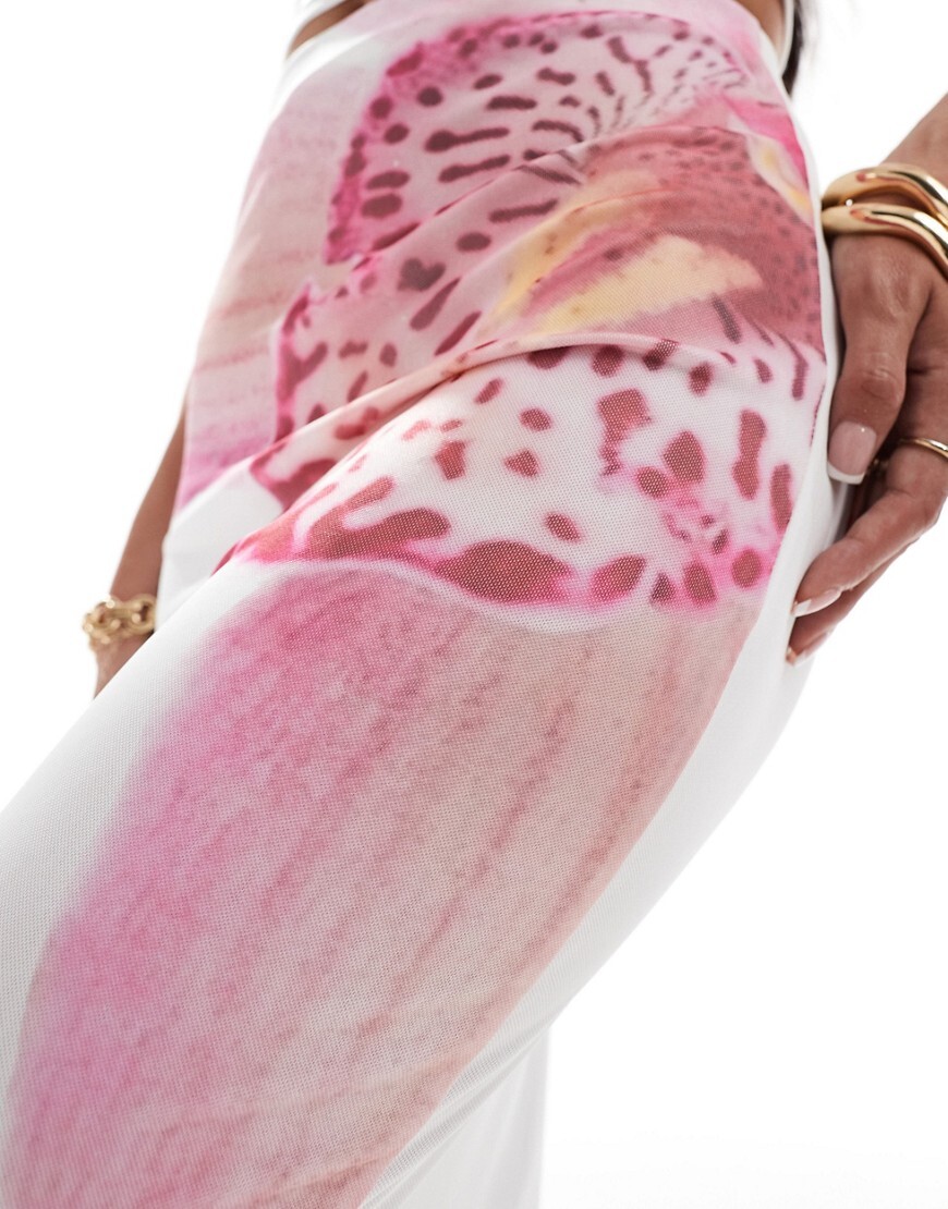 Ulla Popken Gonna In Rete Con Stampa - Gonne Donna, Moda Elastica E Leggera - 5