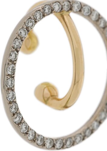 Charlotte Chesnais Ear Cuff Celeste in oro bianco e giallo 18kt con diamanti