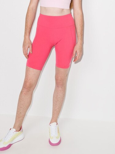 Rosa Shorts biker al ginocchio Farfetch Donna Abbigliamento Pantaloni e jeans Shorts Pantaloncini 