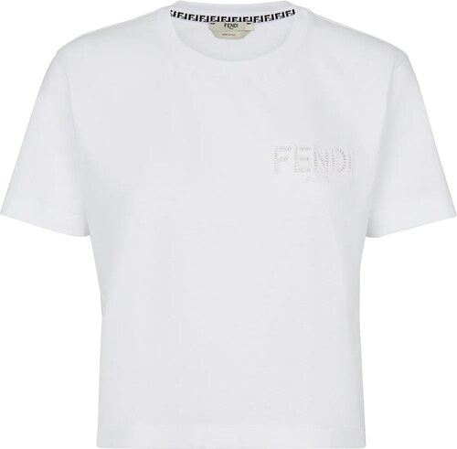 Bianco T-shirt con ricamo Farfetch Abbigliamento Top e t-shirt T-shirt Polo 