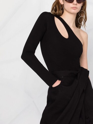 Donna Abbigliamento da Gonne da Minigonne Minigonna asimmetrica con frangeAlexander Wang in Cotone di colore Nero 