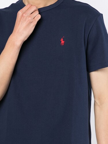 Polo con ricamo Blu Farfetch Uomo Abbigliamento Top e t-shirt T-shirt Polo 