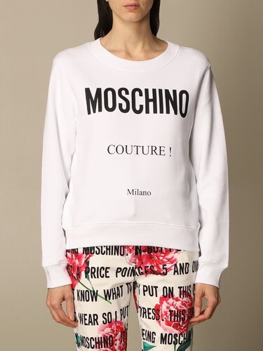 Felpa a girocollo Moschino Couture con logo. Donna Stileo.it