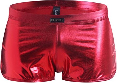 Boxer Uomo In Pelle Lucida – Marsupio Rigonfiamento, Bikini Cerniera, Perizoma, Intimo Sexy - Foto 1
