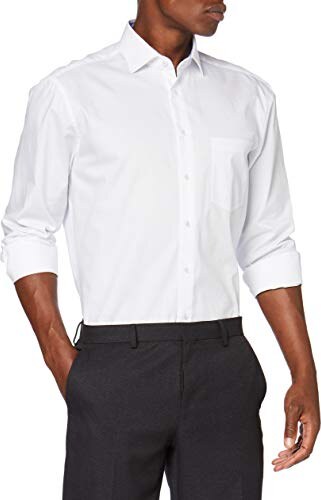 SeidenstickerSeidensticker Slim Langarm Print Twill Camicia Elegante Uomo Marca 
