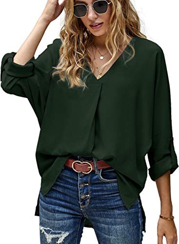 Farfetch Donna Abbigliamento Bluse e tuniche Bluse Verde Top con scollo a V 