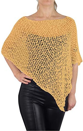 Mimosa Donna Poncho Piccolo A Manica Pipistrello A Rete In Pizzo Lavorato All Uncinetto Taglia Unica Navy Silver 102573811