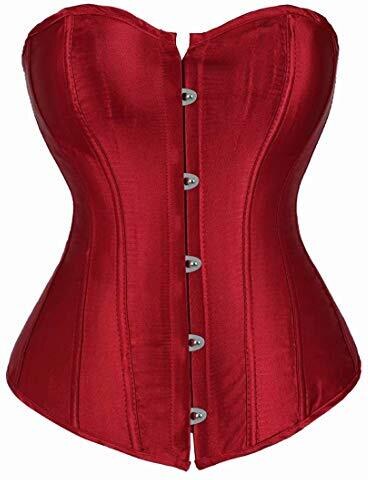 Bustino In Pelle Donna Gotico - Corsetto Con Cerniera, Regolabile, Taglie XS-7XL