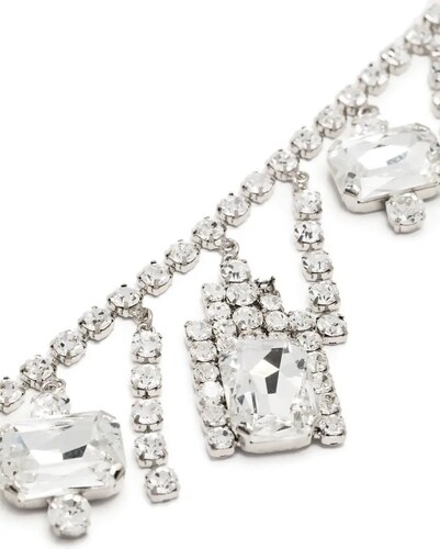 Alessandra Rich crystal-drop necklace - Argento