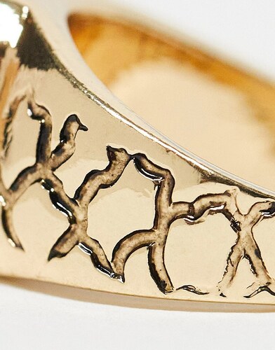 Anello Chevalier con pietra Occhio di tigre ambrata uomo donna – -jewels