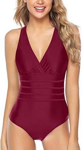 Feba Costume Intero Push Up Con Ferretti - Donna, Coppa 80D, Taglia 46 - Resistente A Cloro E UV, SPF50+