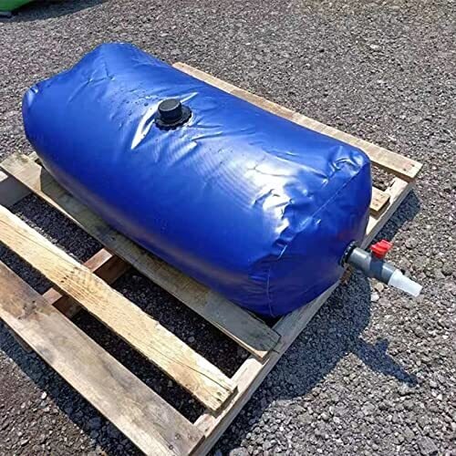 Serbatoio Acqua Pieghevole 100 Galloni (378 Litri) – Vescica In PVC Per Emergenze, Camper, Giardinaggio – Resistente E Portatile