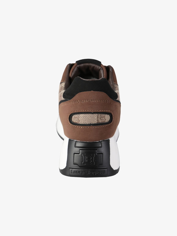 Laura Biagiotti Sneakers Donna Stringate Con Platform Marrone Taglia 37