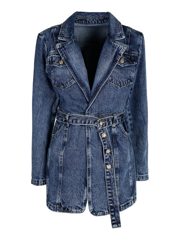Solada Cappotto Donna In Jeans Giacche Taglia M