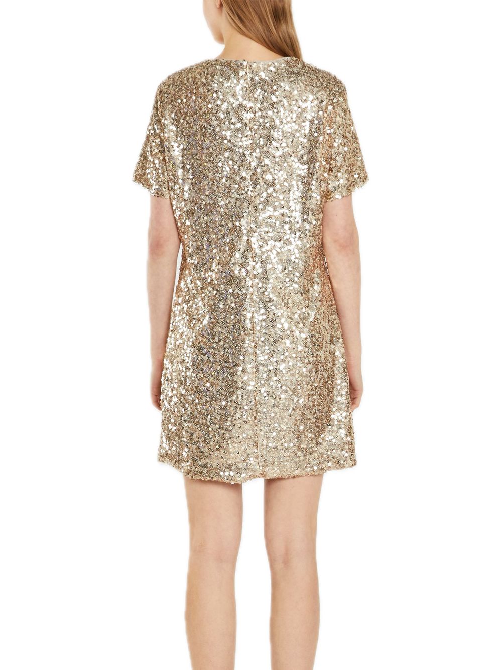 Glamorous Ladies Dress - Gold Sequin Vestiti Woman AI24 promo