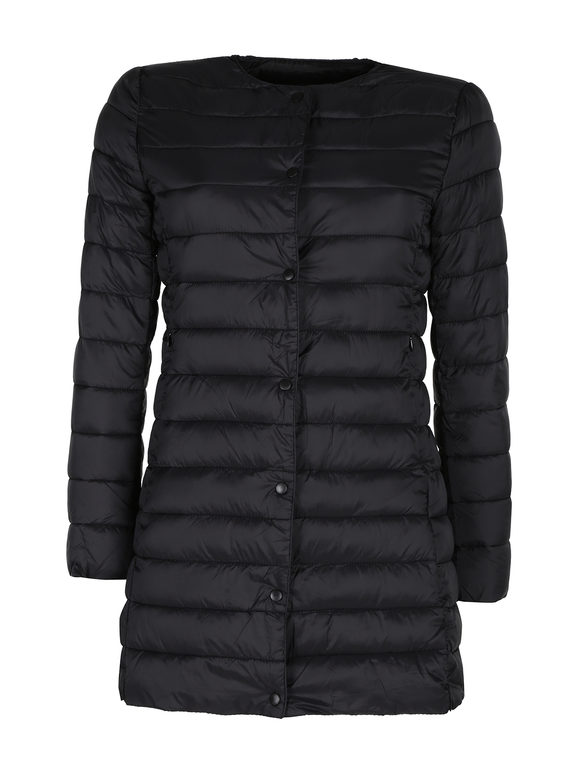 Solada Giubbino Donna 100 Grammi Con Bottoni Piumini Invernali Nero Taglia M