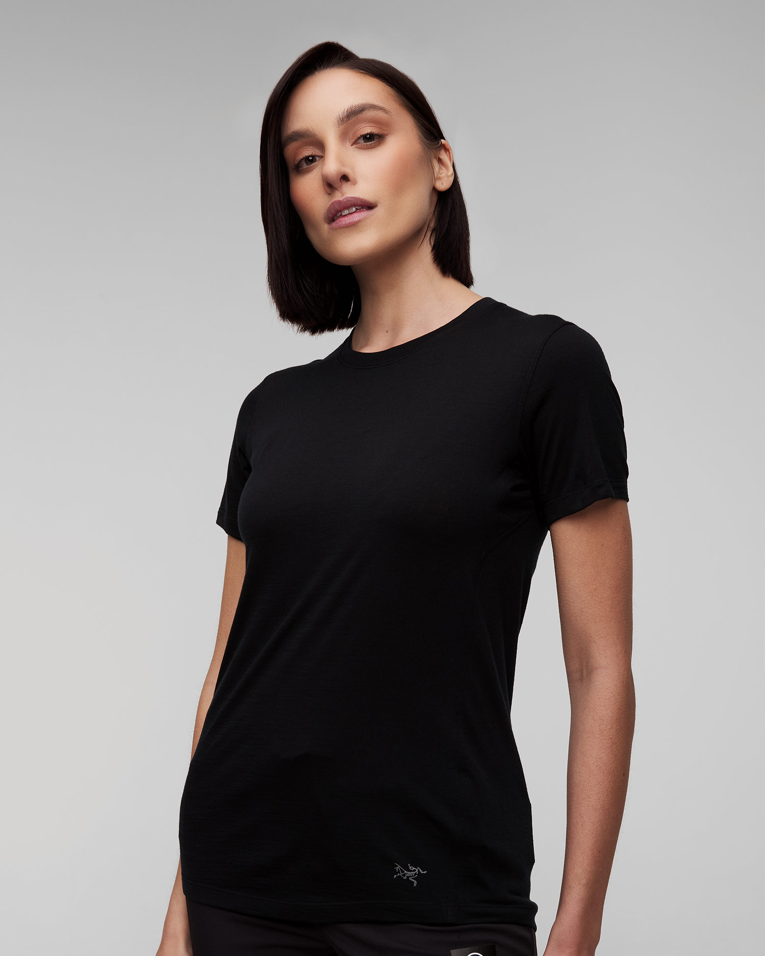 T-shirt Nera Da Donna Arcteryx Lana Mw Crew Ss W