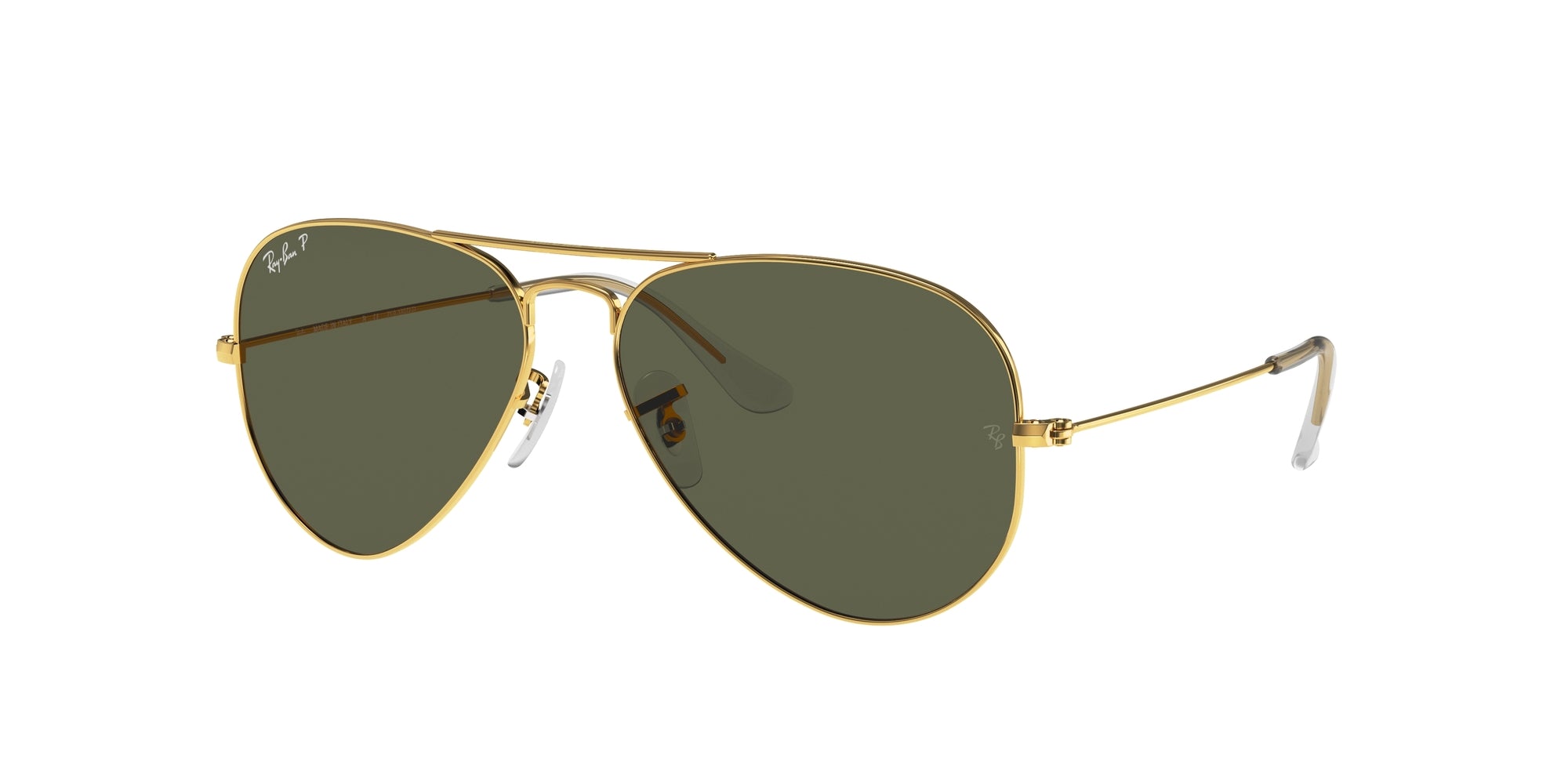 Ray - Ban Unisex Ray - Ban RB3025 AVIATOR 001/58 Occhiali da sole Metallo Oro Verde G15 Pilot Polarizzata