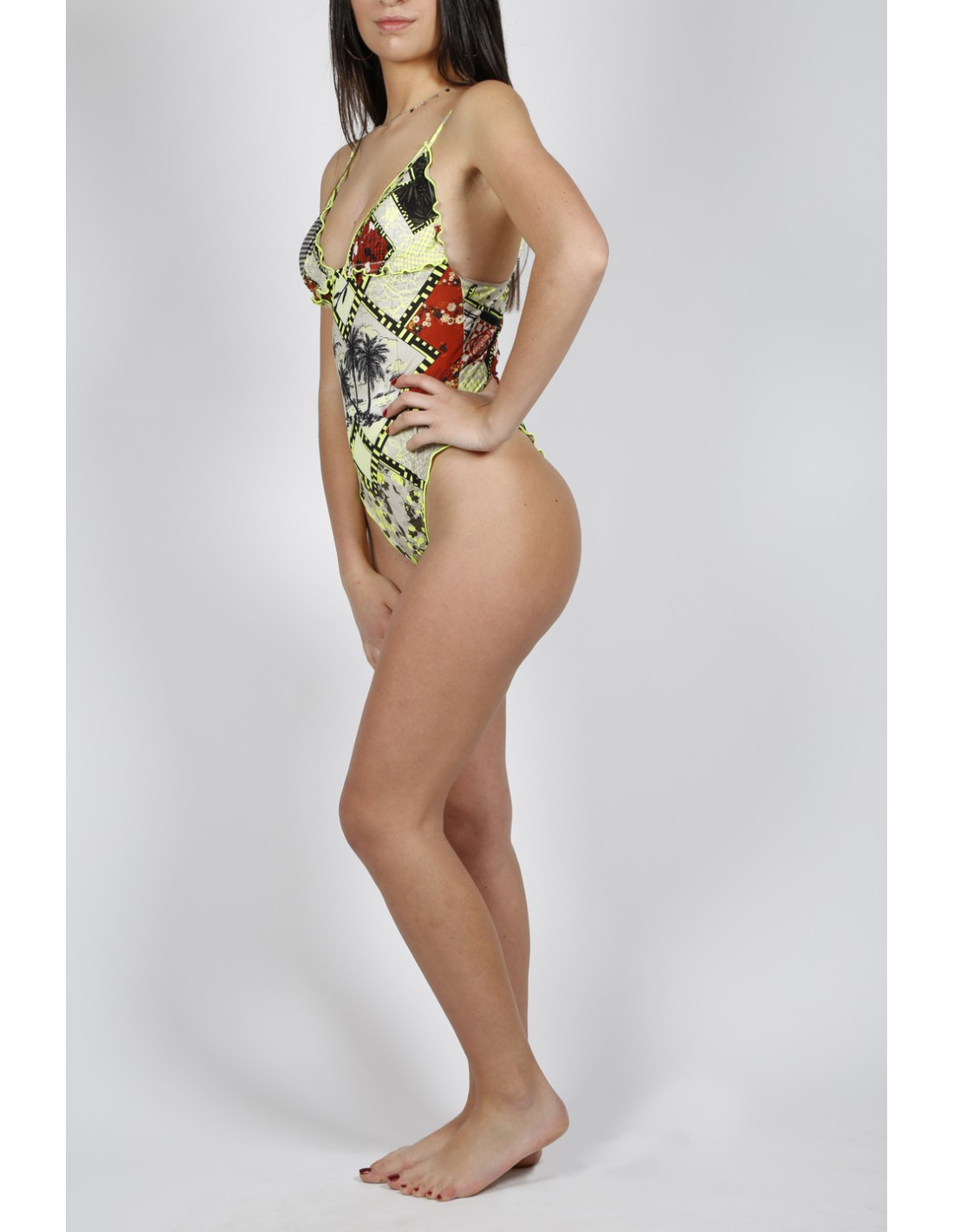 F**K Monokini Effek multicolore con volant