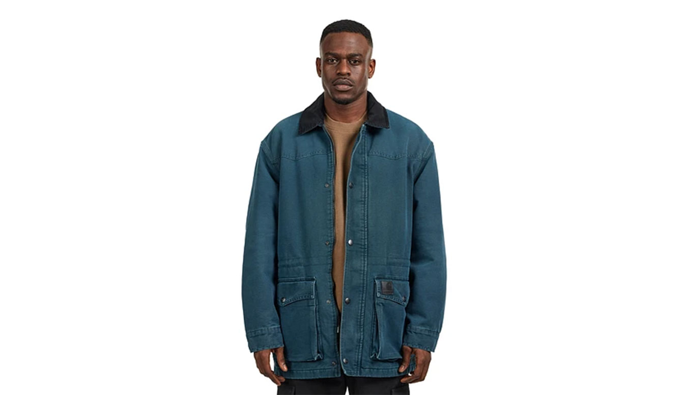 Carhartt WIP OG Santa Fe Coat Deep Lagoon Uomini - Giacche Carhartt WIP - Blu - I034314_2NC_4O-XL