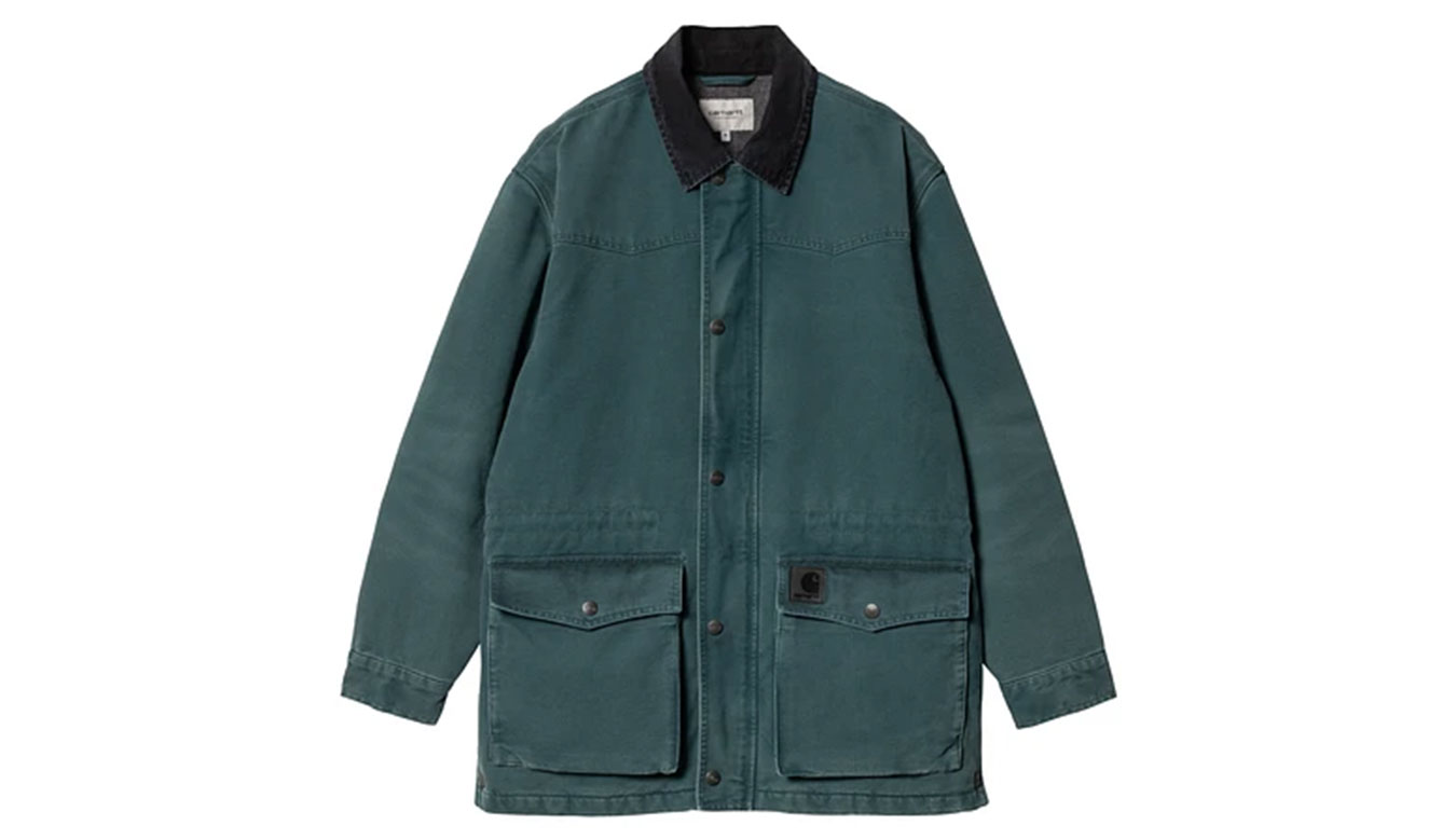 Carhartt WIP OG Santa Fe Coat Deep Lagoon Uomini - Giacche Carhartt WIP - Blu - I034314_2NC_4O-XL