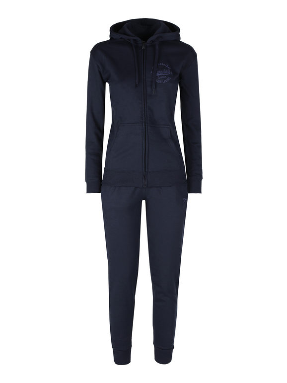 Lonsdale Tuta Donna 2 Pezzi Full Zip Con Cappuccio Tute Sportive Blu Taglia L