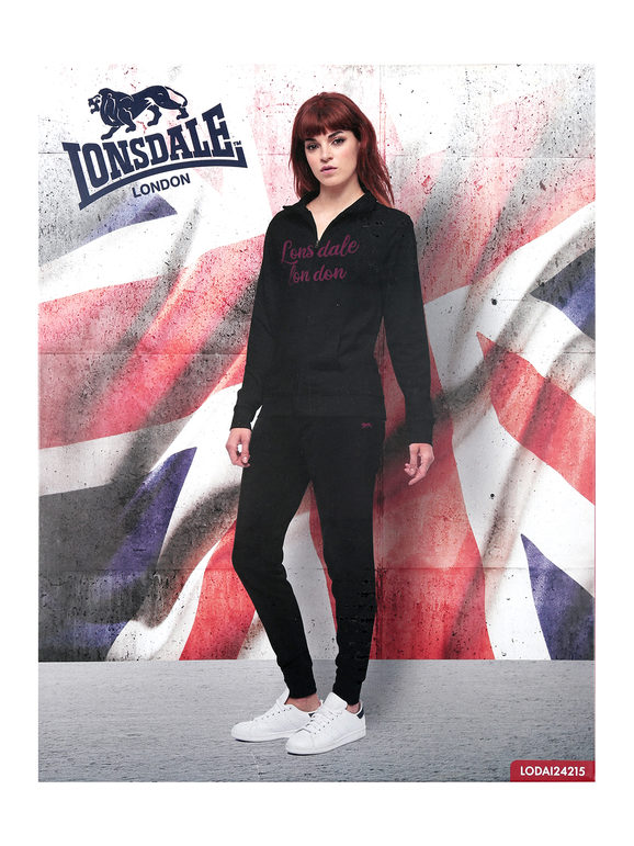 Lonsdale Tuta Da Donna 2 Pezzi Full Zip Tute Sportive Viola Taglia L