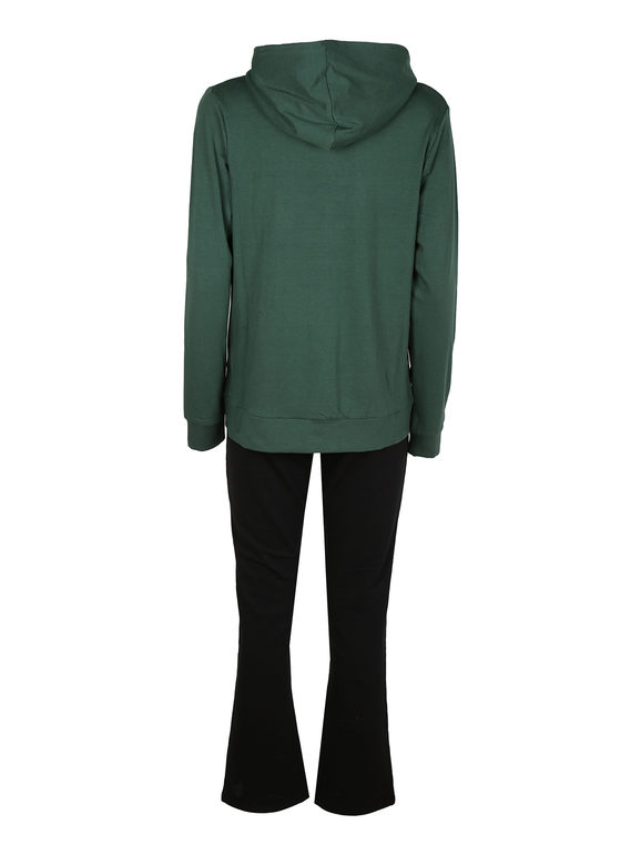 Coveri Moving Tuta Donna 2 Pezzi Felpata Con Cappuccio e Chiusura Zip Tute Sportive Verde Taglia Xl