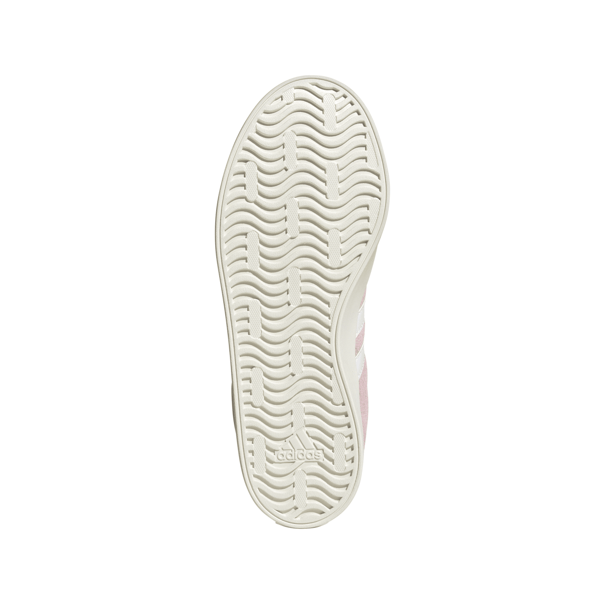 Sneakers da donna in pelle effetto scamosciato rosa e bianche adidas VL Court 3.0